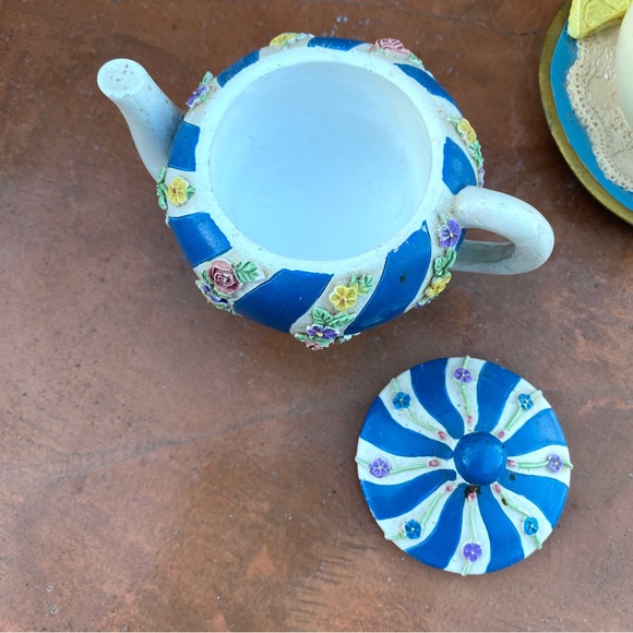 2 set mini teapot container votive candle holder teacup decor trinket mini bowl - Picture 5 of 13